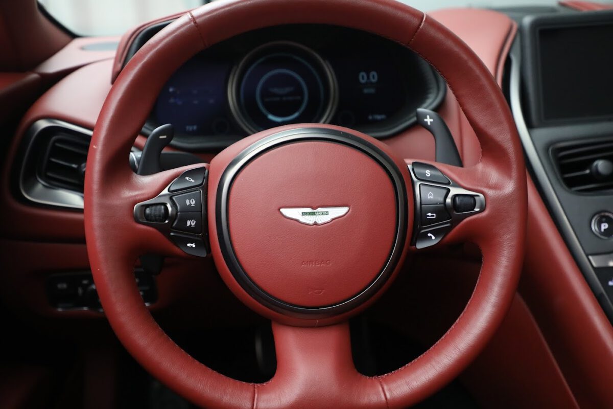 Aston Martin DB11 Volante Red leather driving wheel