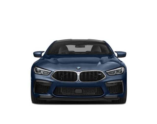 Blue BMW M8 Front view