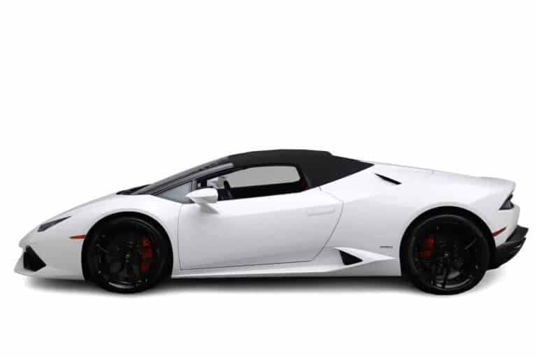 Lamborghini Huracan Spyder side view closed top