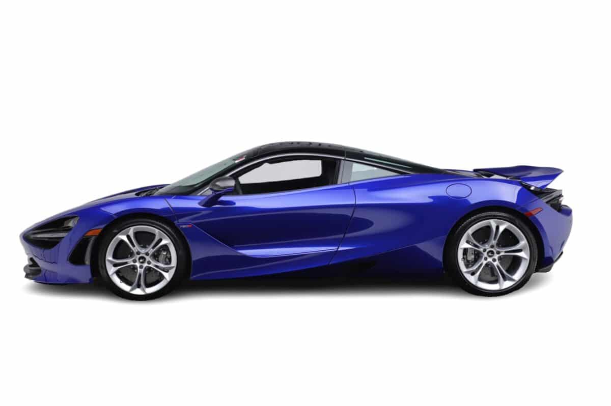 purple McLaren 720S Side view