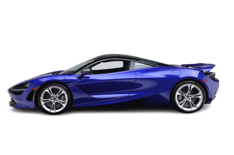 purple McLaren 720S Side view