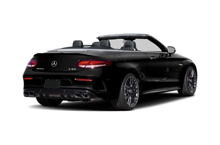 Mercedes C63 AMG Cabriolet Half side rear view