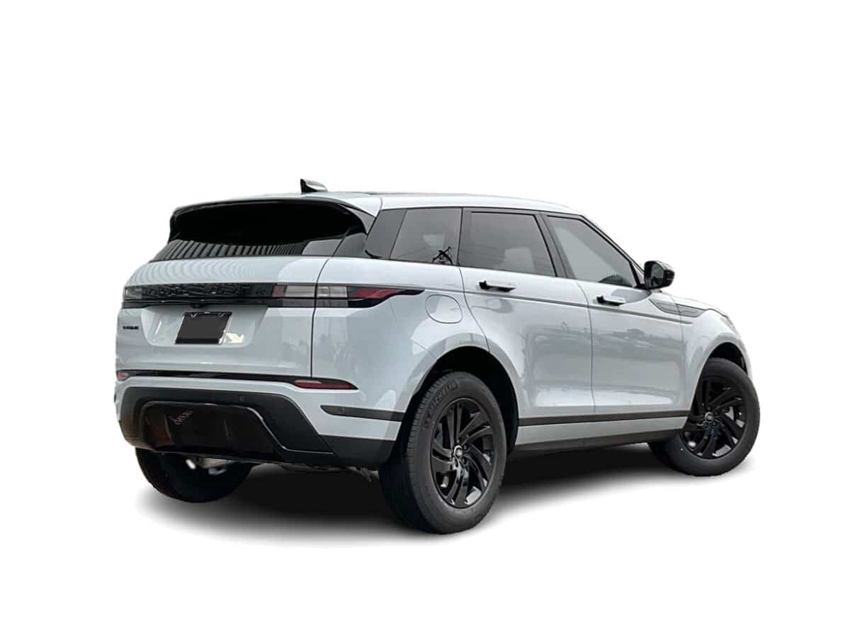 White Range Rover Evoque half side rear view