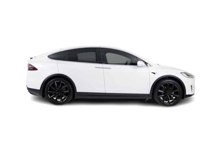 White Tesla Model X Side view